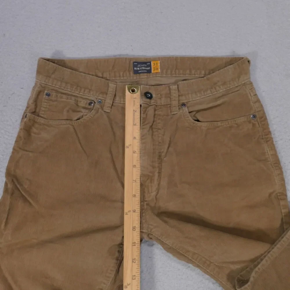 J Crew Pants Mens 31x29 Slim Straight Brown Corduroy